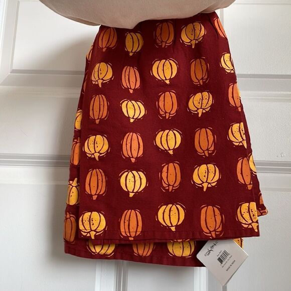 NWT Autumn Fall Pumpkins Flour Sack Towel Set Burgundy - Picture 8 of 9